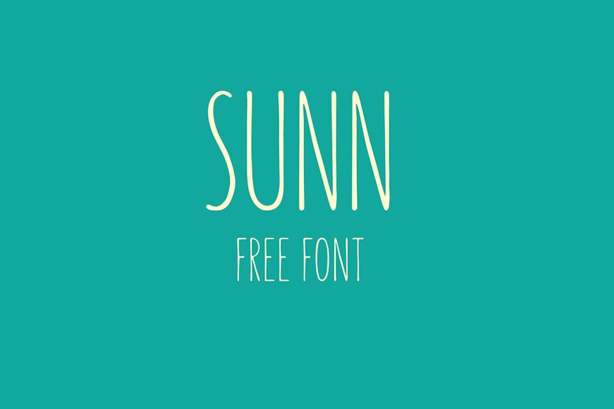 Free SUNN Handwriting Font