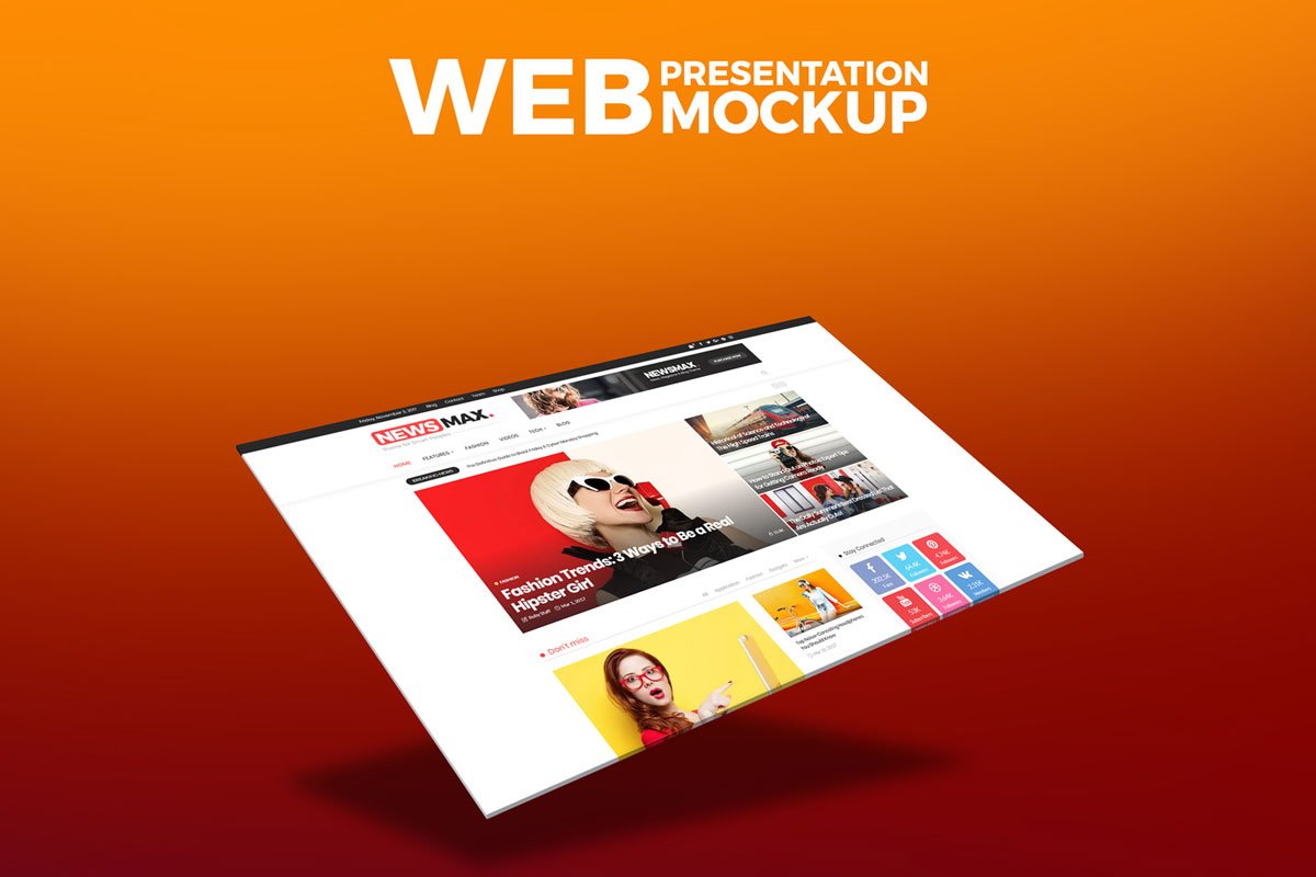 Download Free Web Presentation Mockup ~ Creativetacos