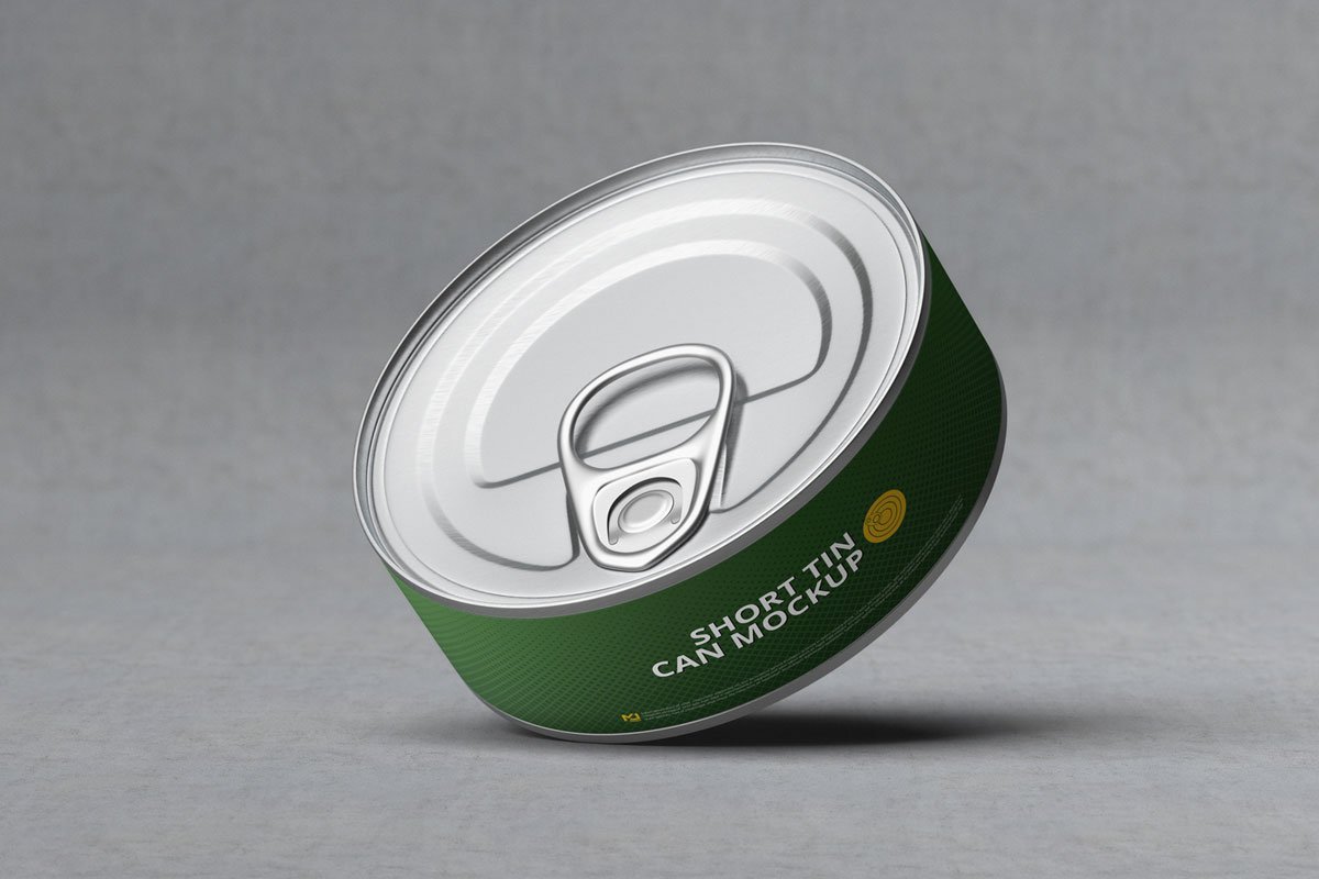 Download 2 Free Short Tin Can Mockup Creativetacos PSD Mockup Templates