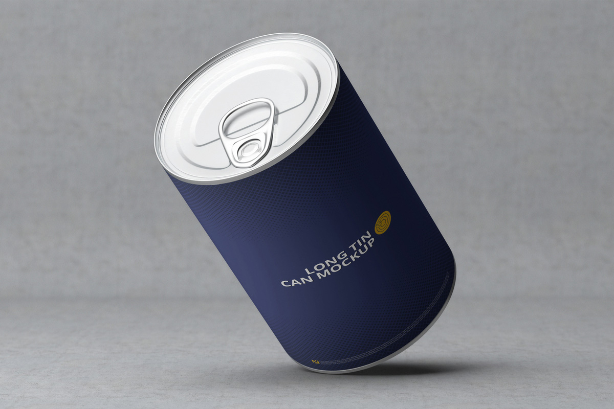 Download Free Long Tin Can Mockup Creativetacos PSD Mockup Templates