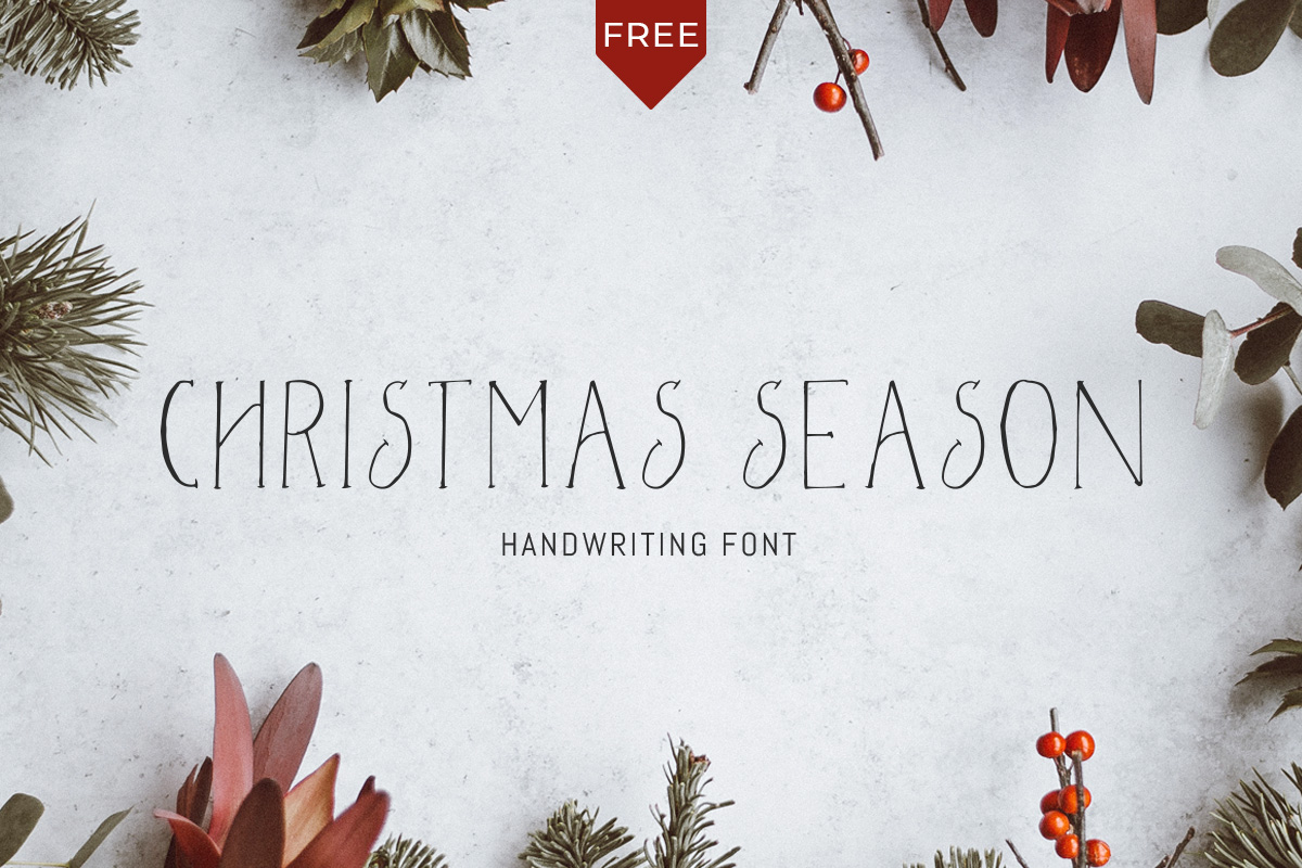Free Christmas Season Handmade Font Cover