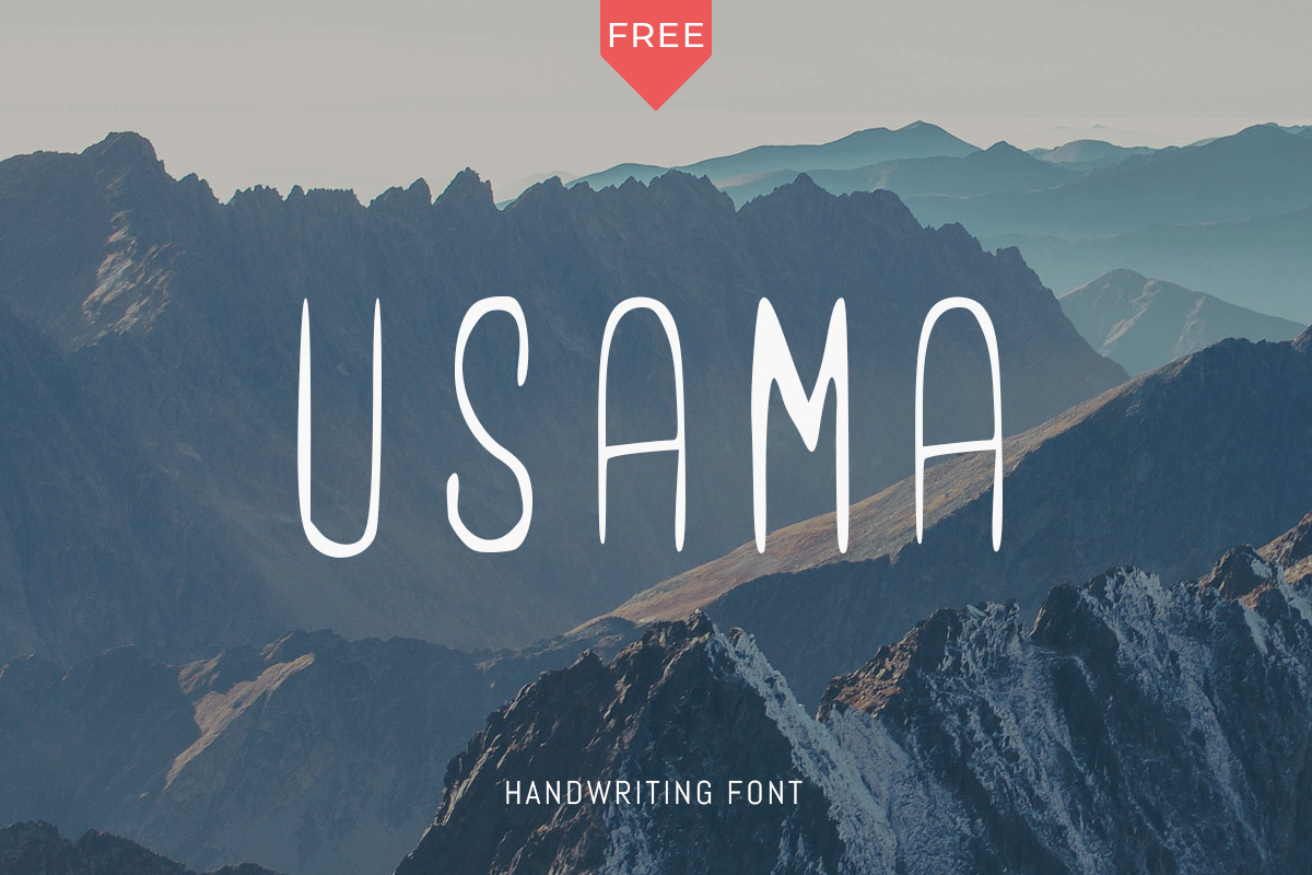 Free Usama Handmade Font Display Cover