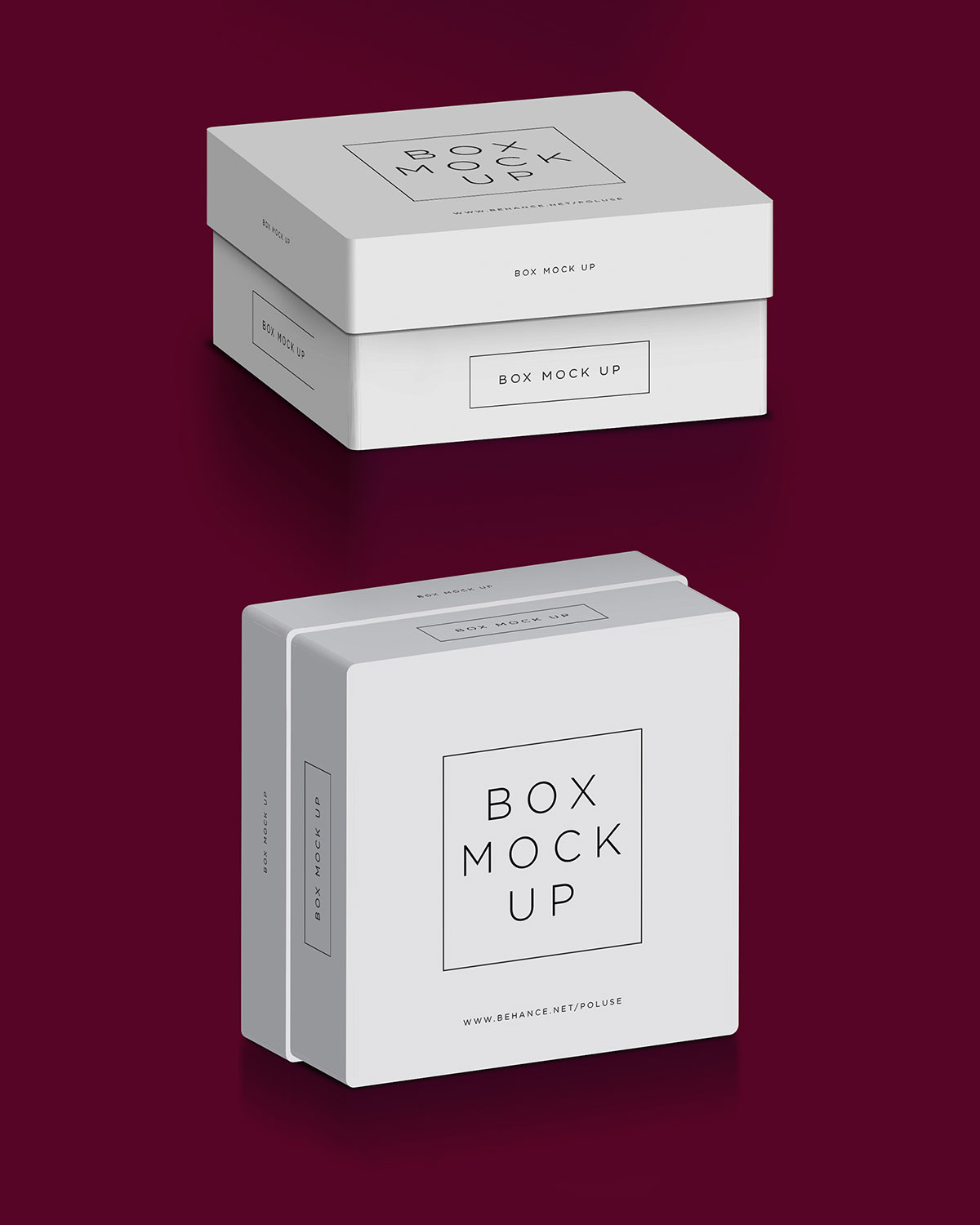 Download Free Square Box Mockup ~ Creativetacos