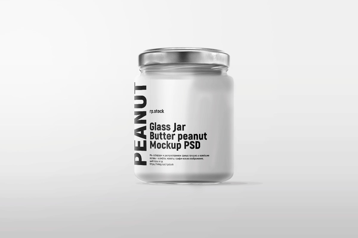 Download Free Glass Jar Butter Peanut Mockup Psd Creativetacos PSD Mockup Templates