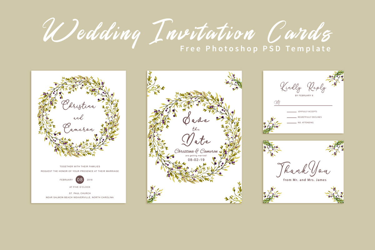Free Wedding Invitation Card Template Creativetacos