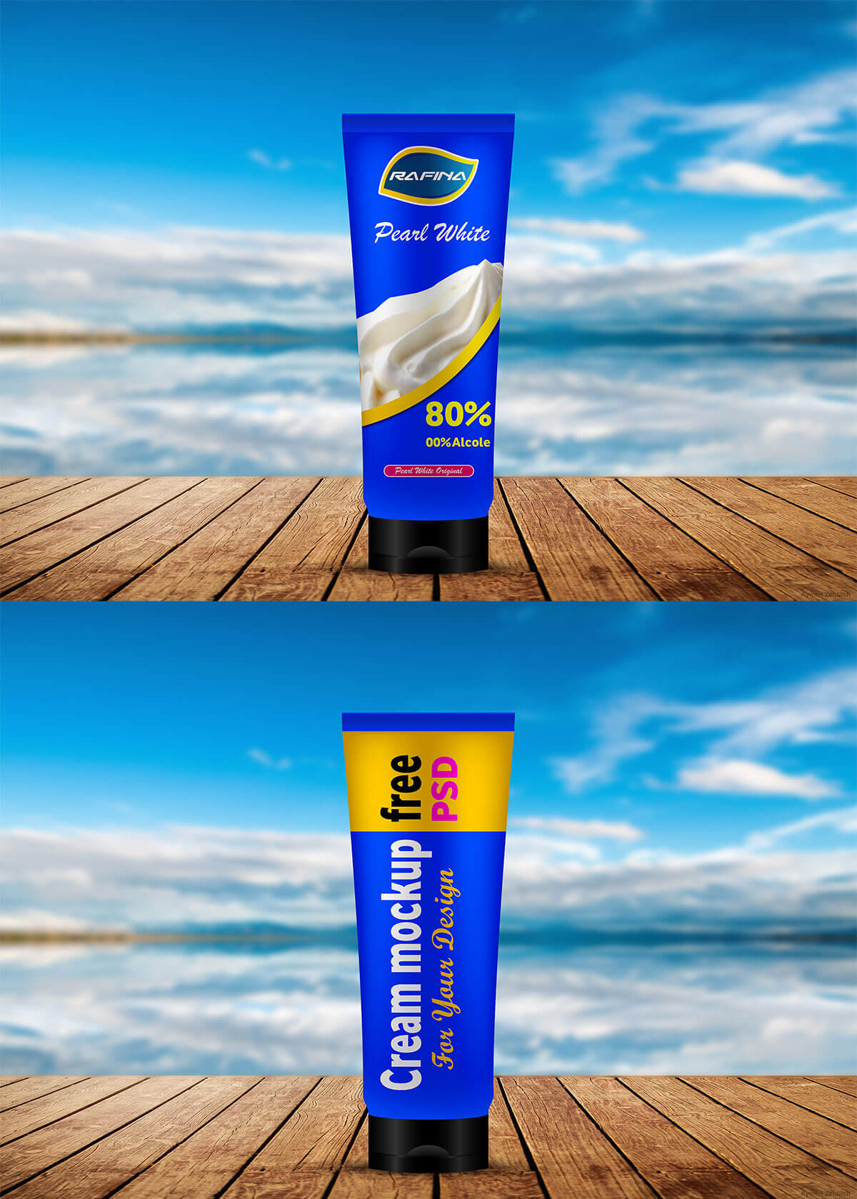 Download Free Cream Tube Mockup Creativetacos PSD Mockup Templates