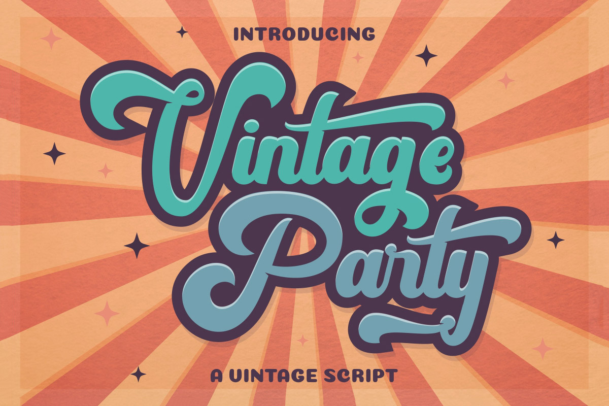 Download Free Vintage Party Display Font Creativetacos PSD Mockup Templates