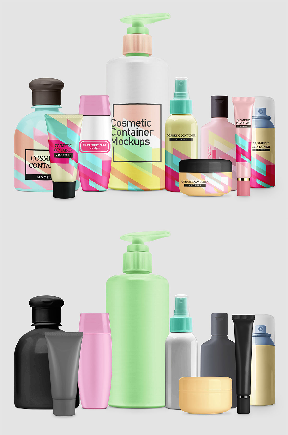 Download Free Cosmetic Container Mockup Pack Creativetacos PSD Mockup Templates