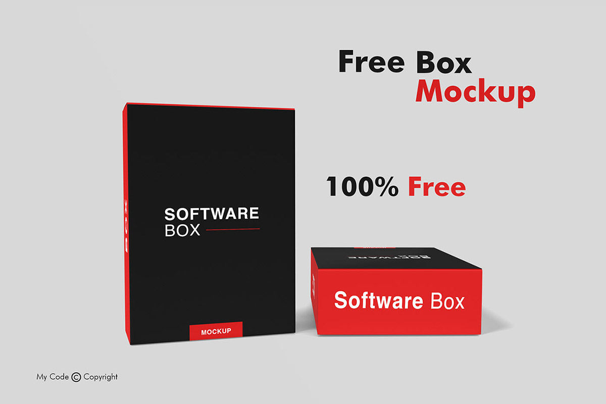 Download Free Realistic Box Mockup Creativetacos PSD Mockup Templates