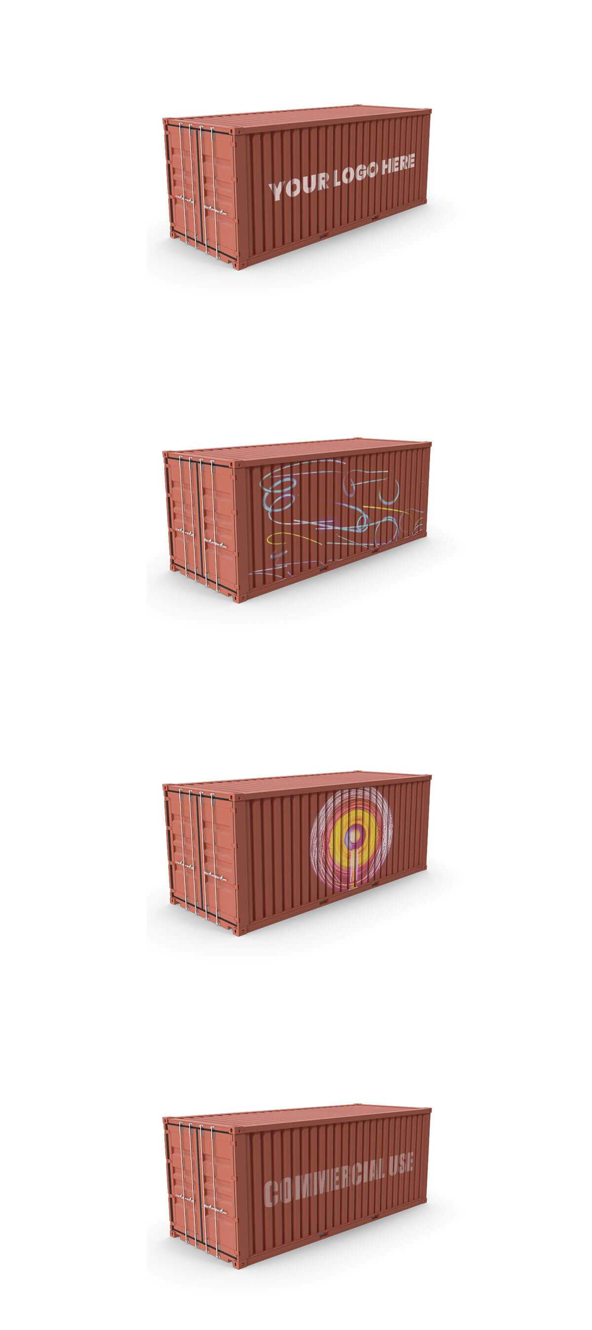 Download Free Shipping Container Mockup Creativetacos PSD Mockup Templates