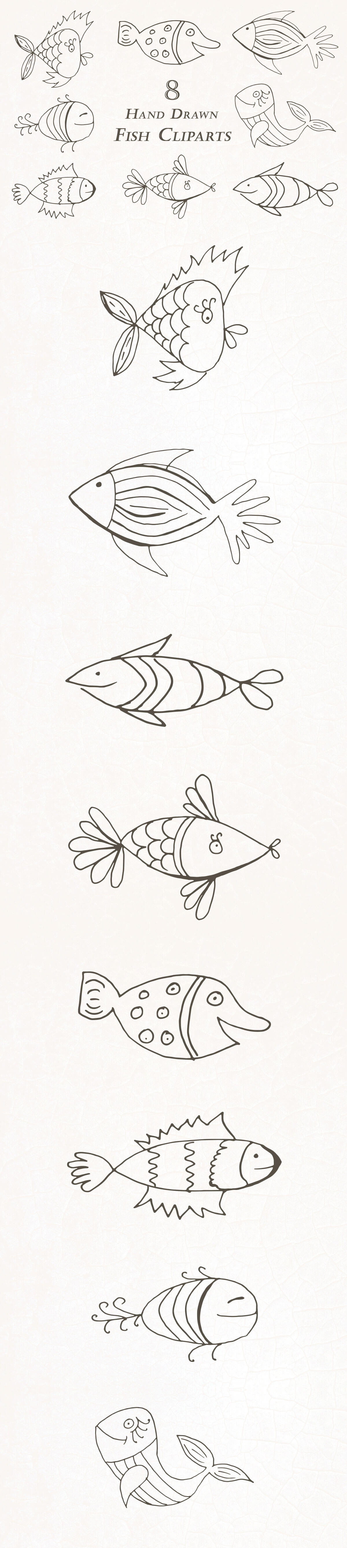 Download Free Handmade Fish Cliparts Creativetacos PSD Mockup Templates