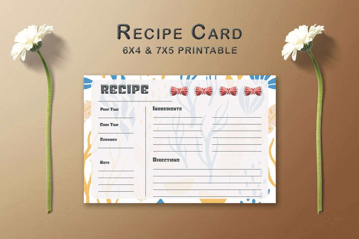 Download Free Decorative Pattern Recipe Card Template ~ Creativetacos