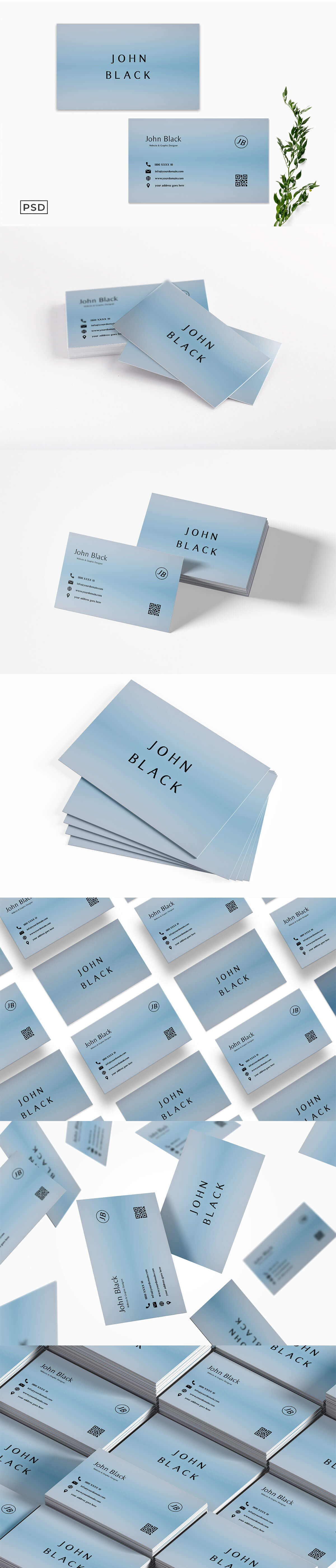 Free Blue Business Card Template
