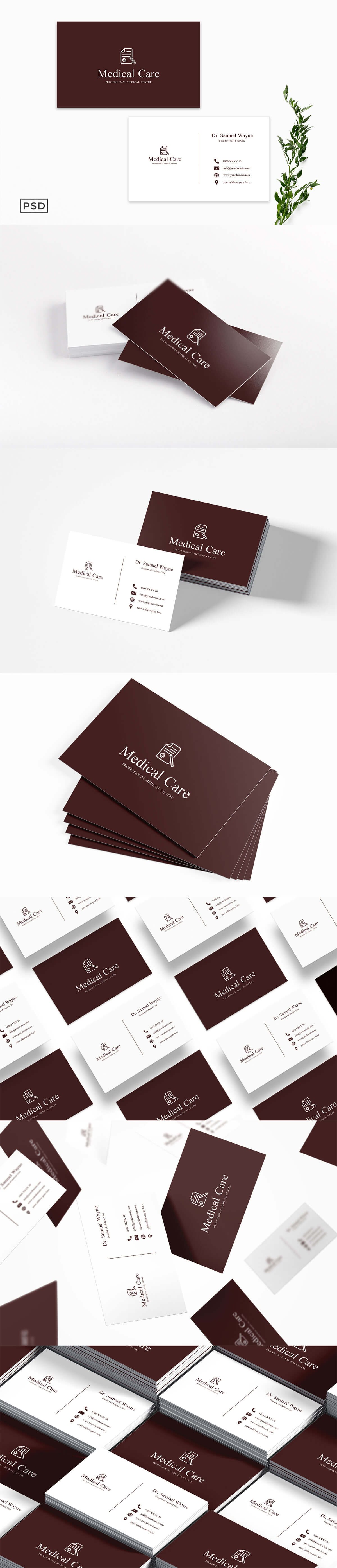Free Medical Business Card Template Display