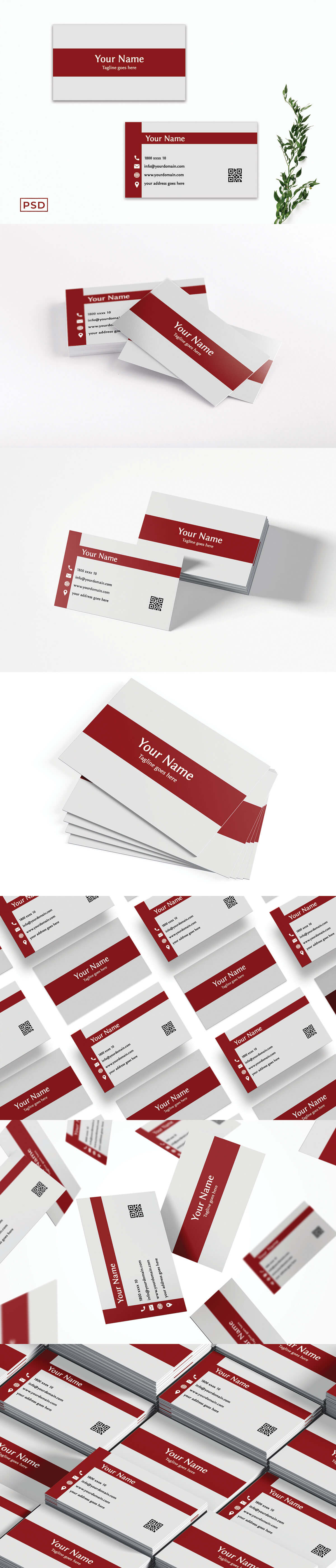 Crimson Minimal Business Card Template