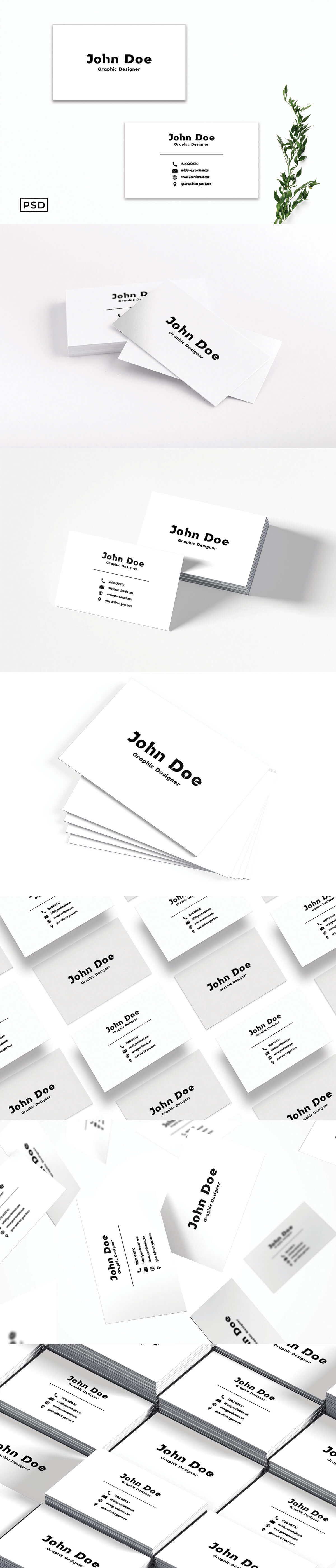Free Simple Business Card PSD Template