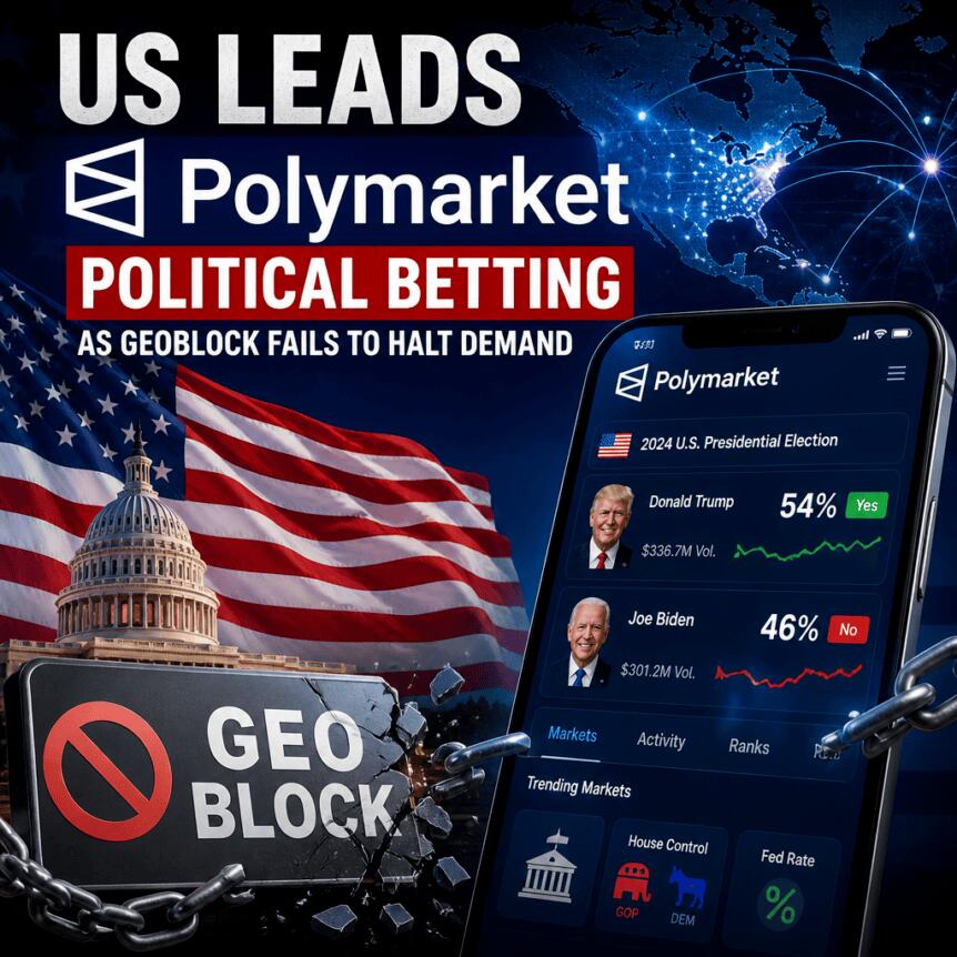 US Leads Polymarket Political Betting as Geoblock Fails to Halt Demand