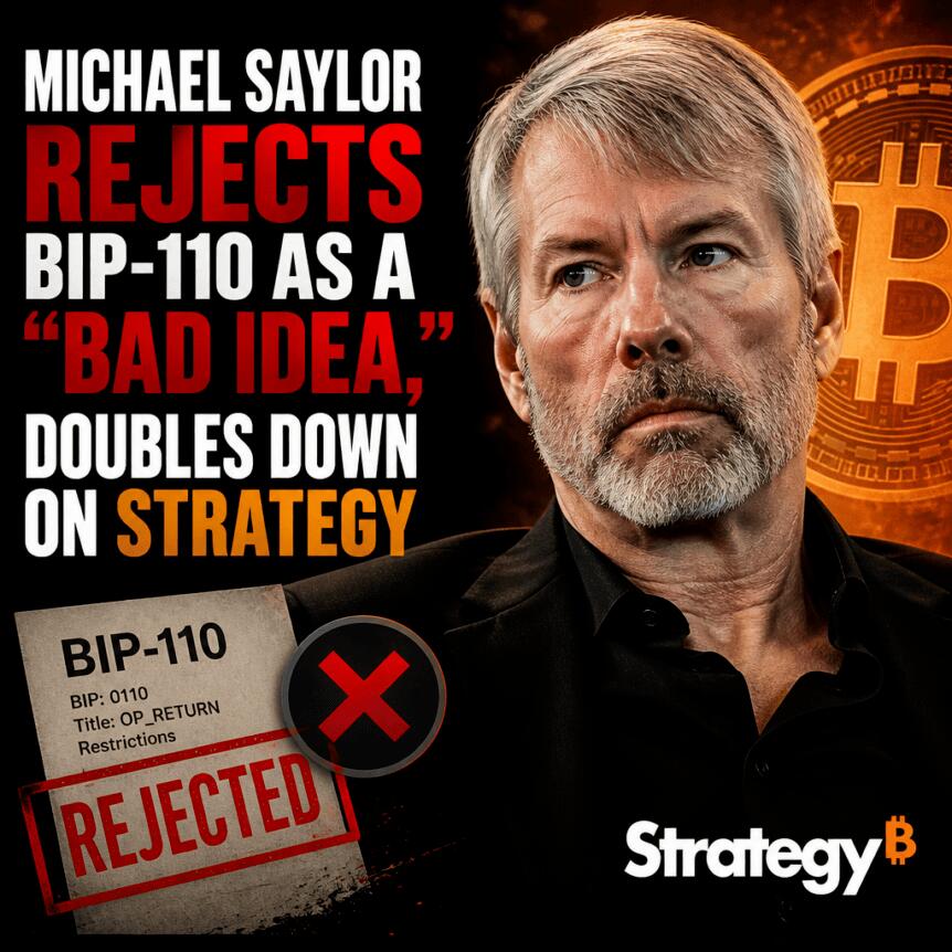 Michael Saylor Rejects BIP-110 as a “Bad Idea,” Doubles Down on Strategy