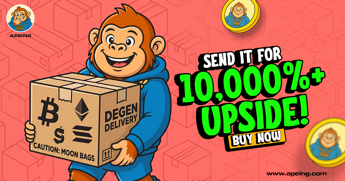 Crypto Presale to Watch: Apeing's Banana Drop Brings 150 Million $APEING Tokens to Stage 1