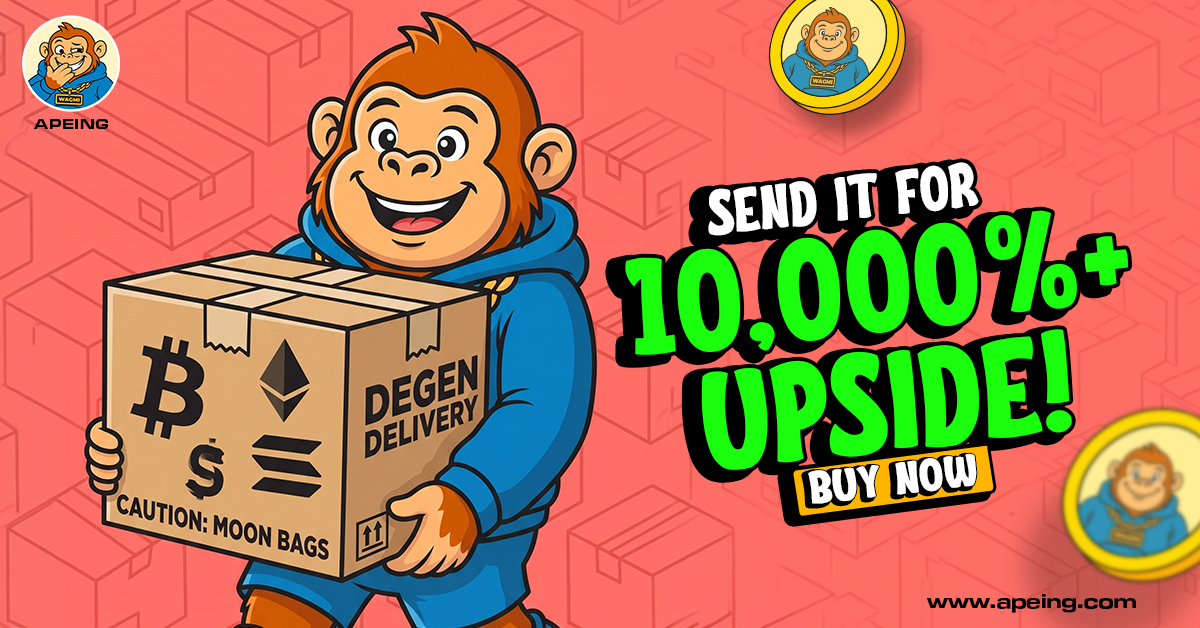 The Ape Has Landed, But Allocations Are Limited: Apeing's Best Crypto Presale Goes LIVE at $0.0001 as SOL & BNB Join the Rally