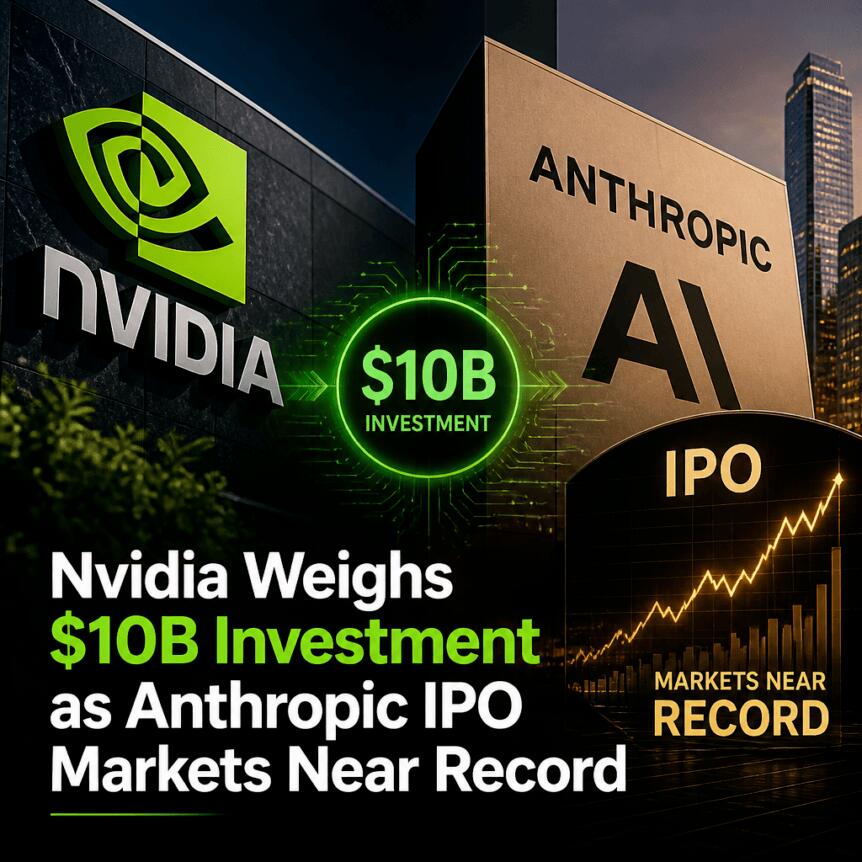 Nvidia Weighs $10B Investment as Anthropic IPO Markets Near Record