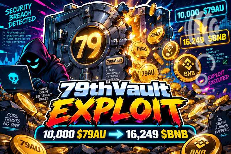 79thVault Exploit: 10,000 $79AU Swapped for 16,249 $BNB