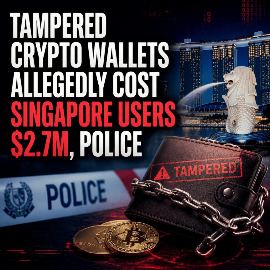 Tampered Crypto Wallets Allegedly Cost Singapore Users $2.7M, Police