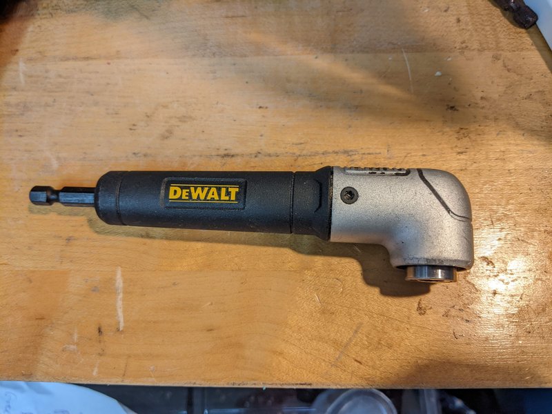 Right angle adapter for drill