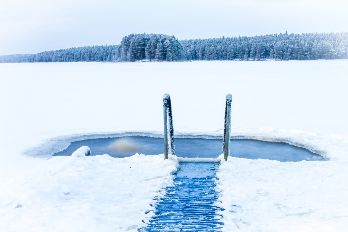 wild swimming in winter