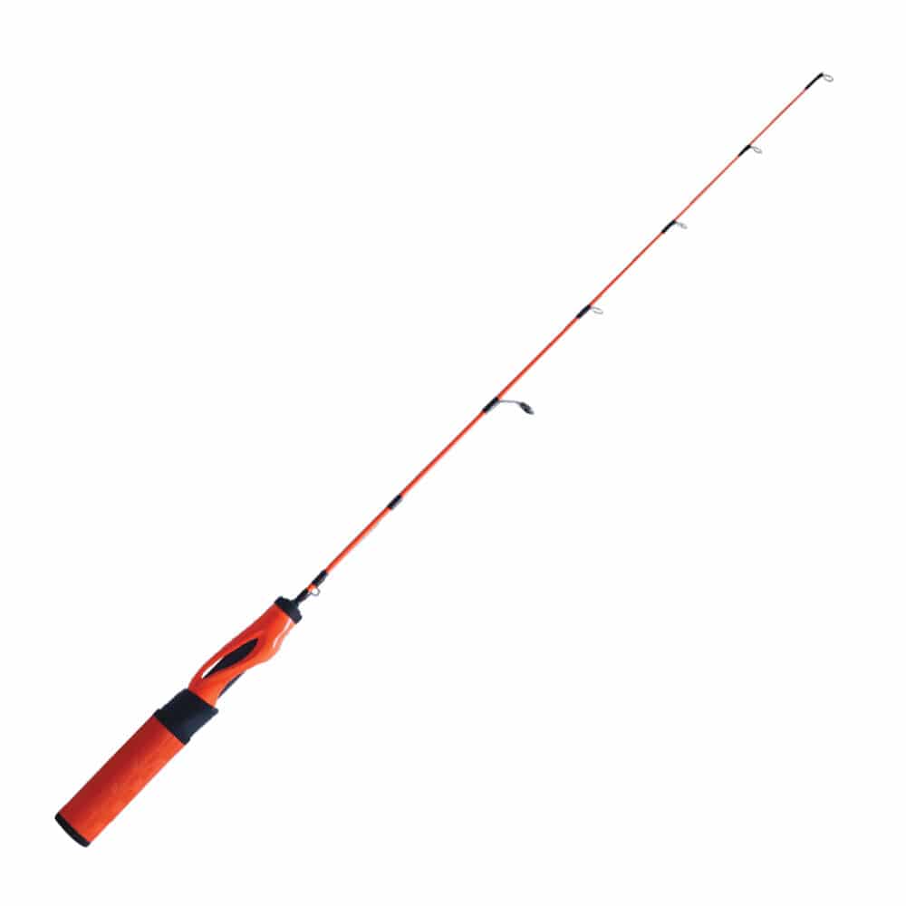 red ice fishing rod