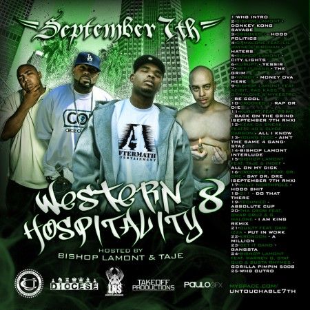 Western Hospitality 8 (Hosted by Bishop Lamont & Taje) - September 7th