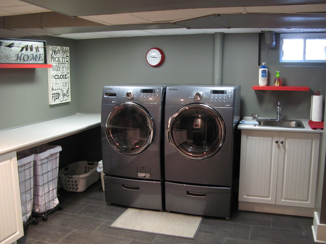 basement laundry room