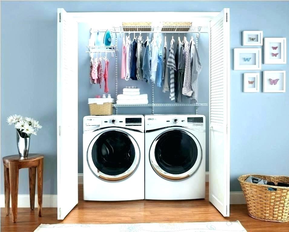 laundry tucked into a closet