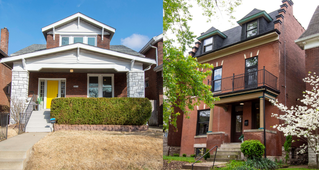 Cheerful bungalow and historic home. 