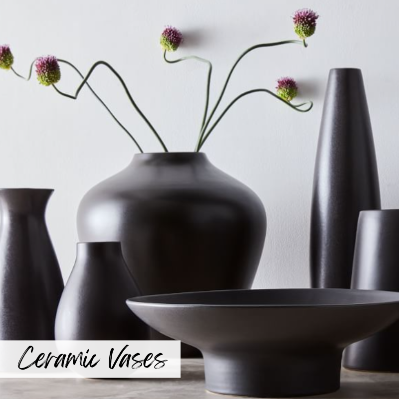 Matte Black Vases