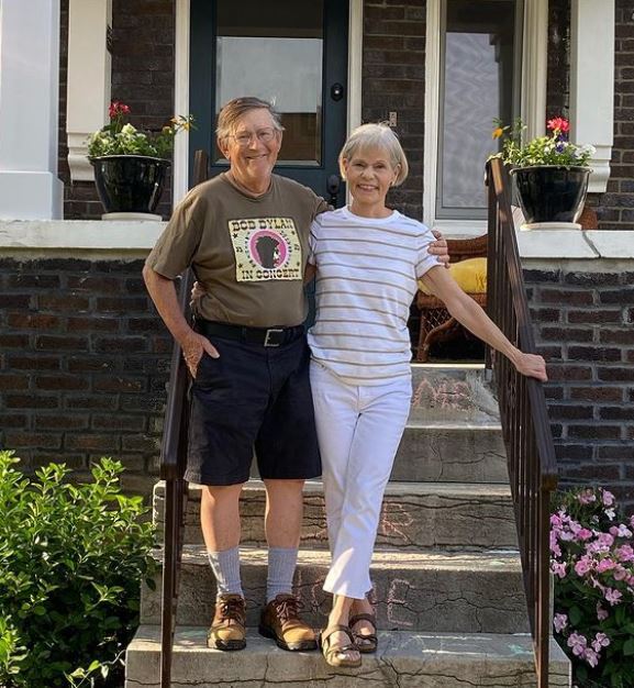 Retired St. Louis couple on porch.