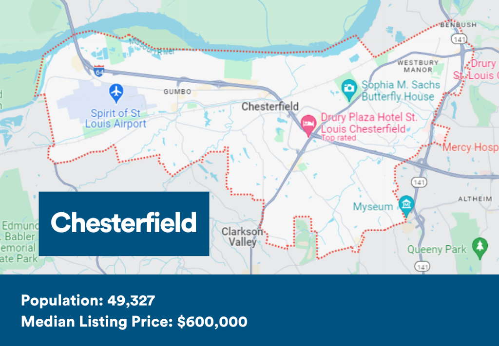 Chesterfield Missouri map