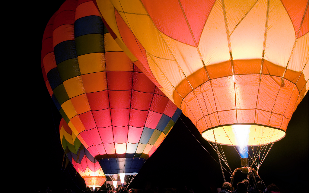 Hot air balloon glow