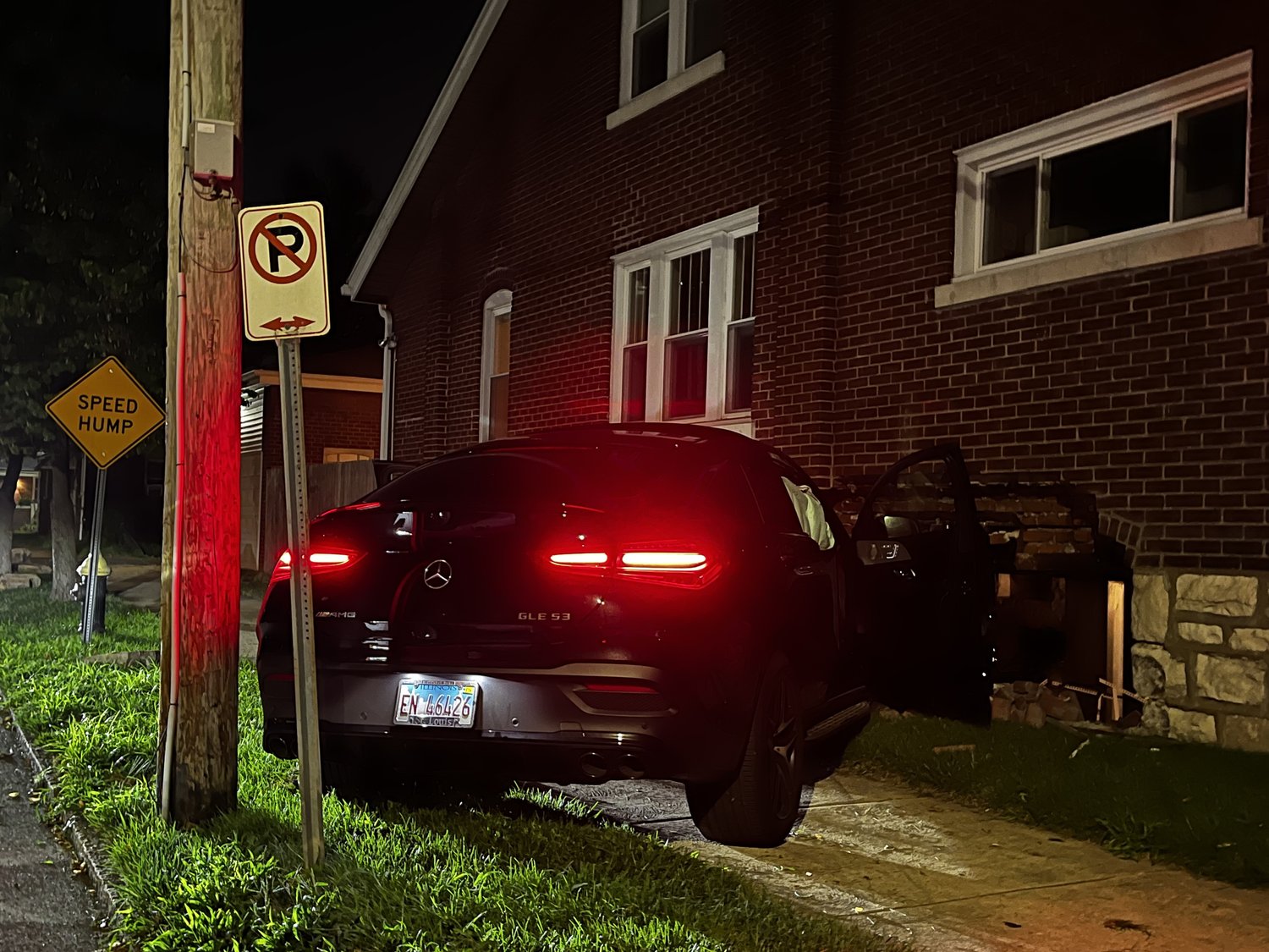 car crashed into house