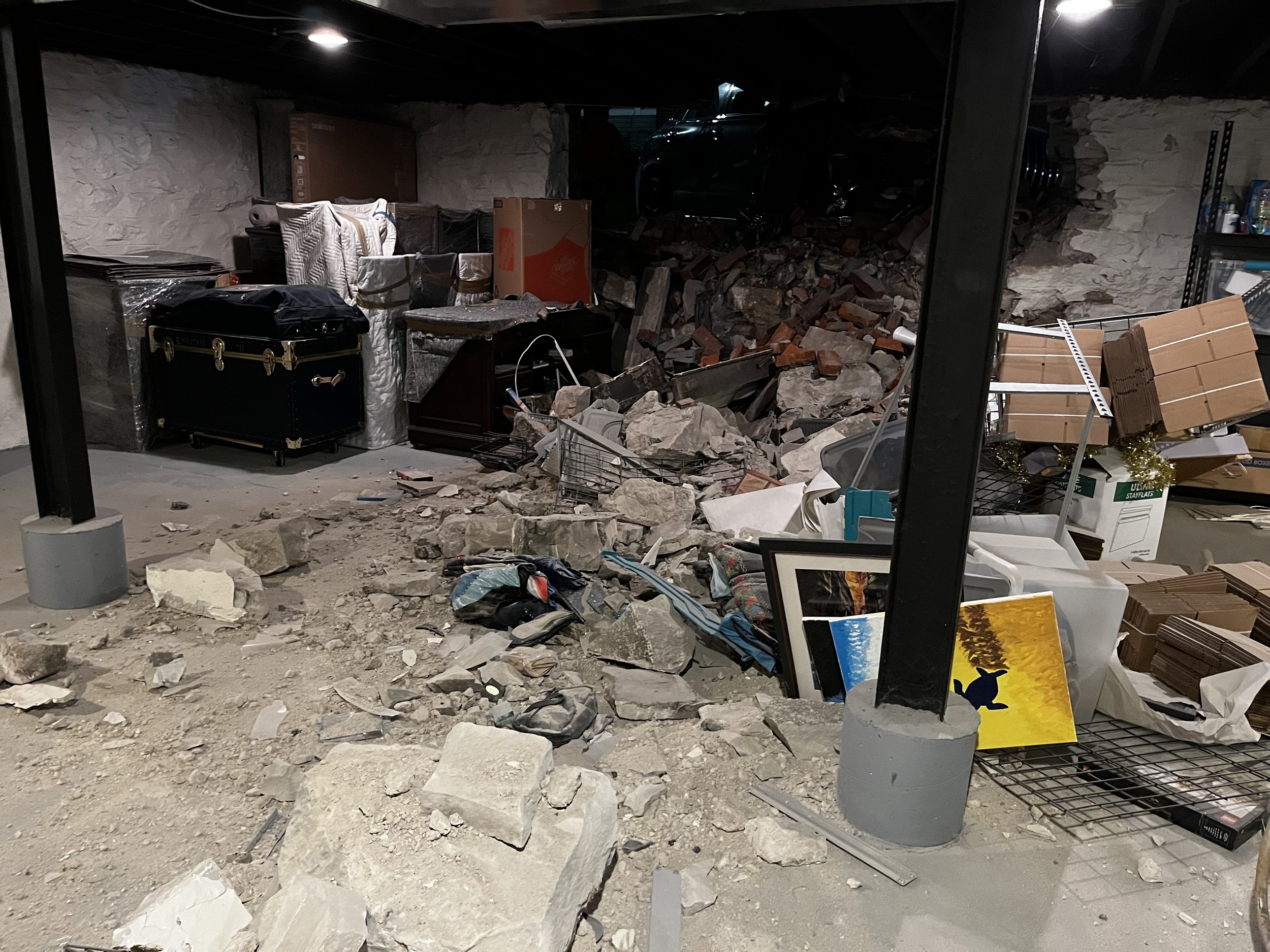 basement damage from accident