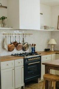 Statement kitchen appliances and cottage style renovations