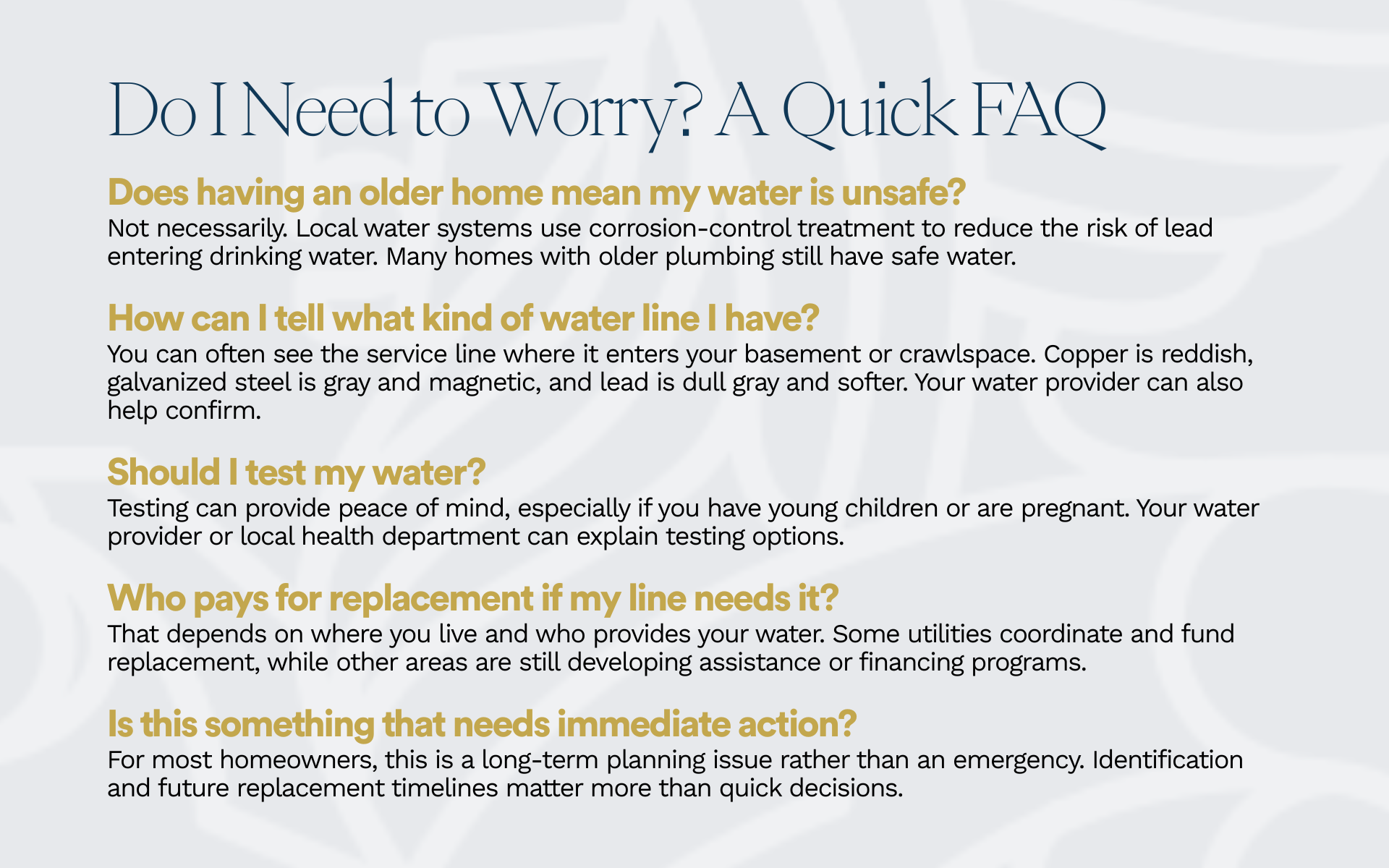 LEAD PIPE FAQ