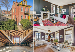 3759 Kosciusko Street Collage, of exterior, attic, living room, and bedroom