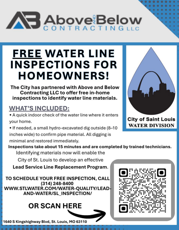 free water line testing st louis city