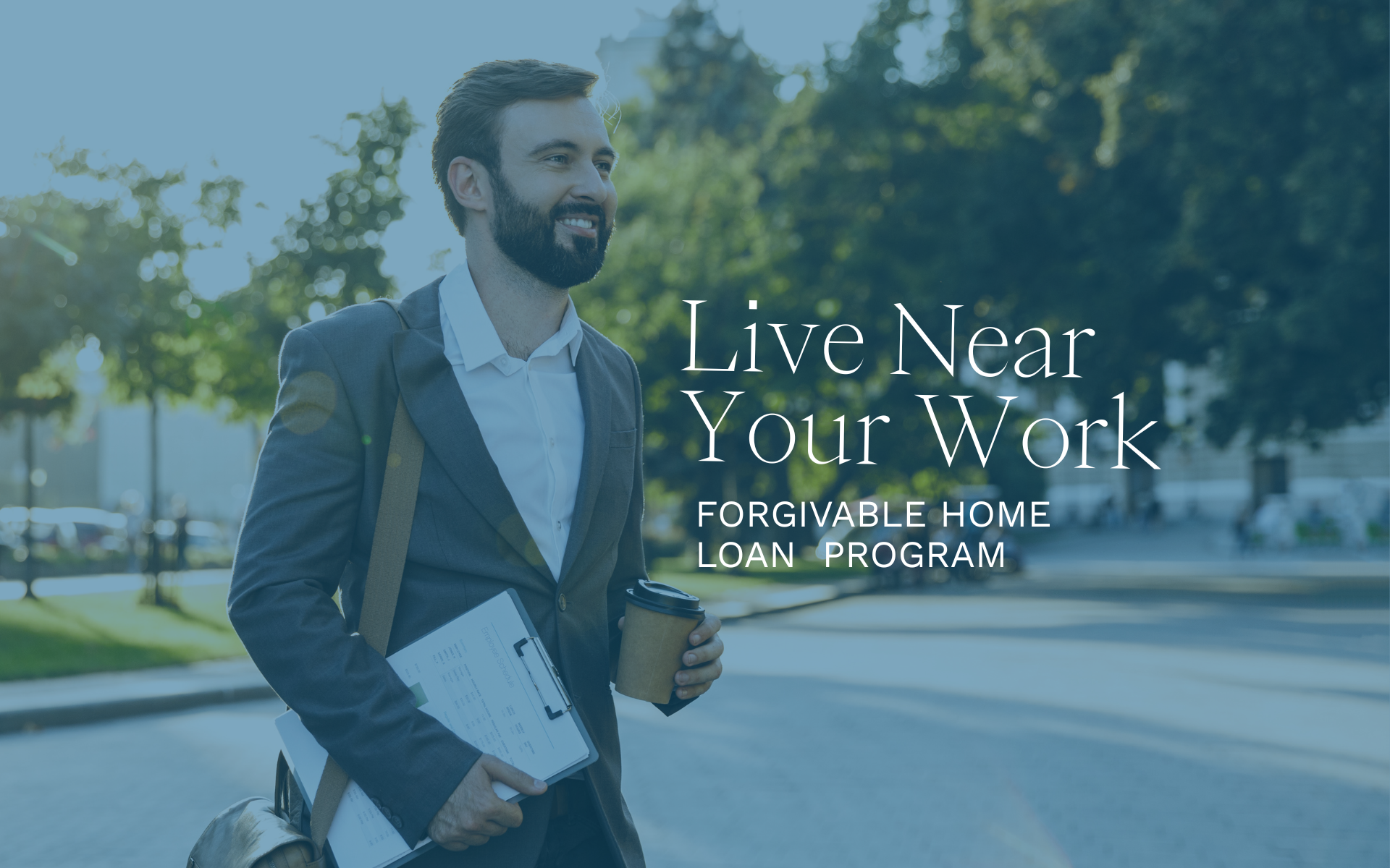 employee walking to work