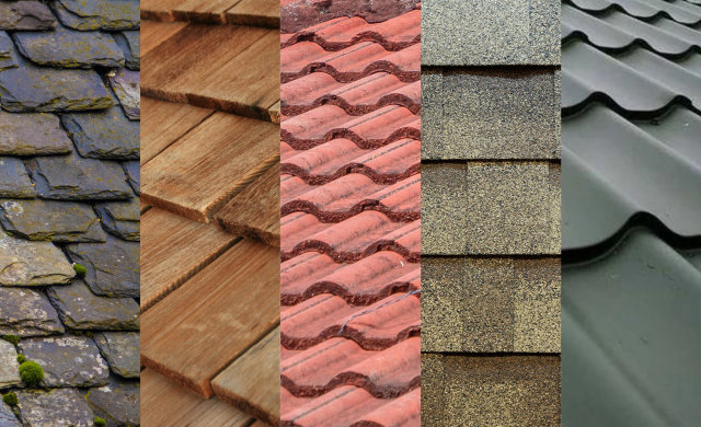 Roofing Types of slate, wood, clay tile, asphalt, and metal—each with a different balance of cost, lifespan, and durability.