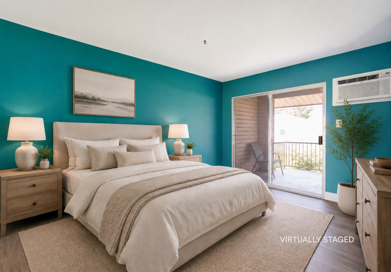 9047 Villaridge Unit F condo bedroom St. Louis virtually staged