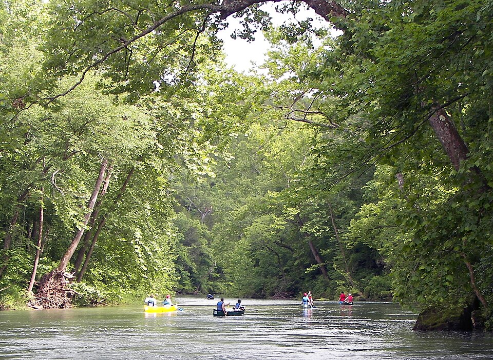Floaters on the Current River in Missouri