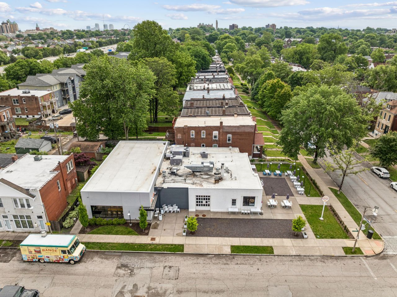 Restaurant in former service station - historic commercial property completely renovated at 4175 Shaw Blvd in St. Louis
