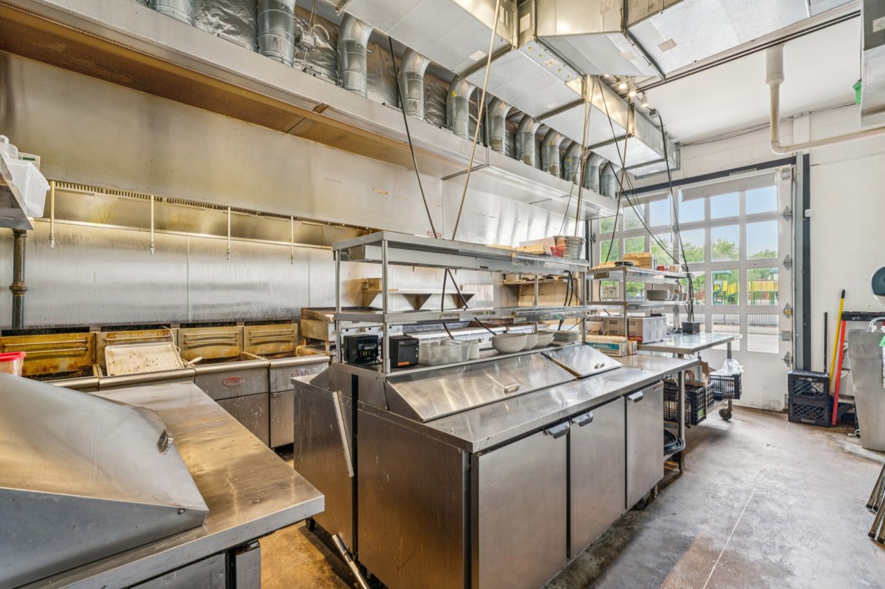 Kitchen at historic commercial property at 4175 Shaw Blvd in St. Louis Missouri